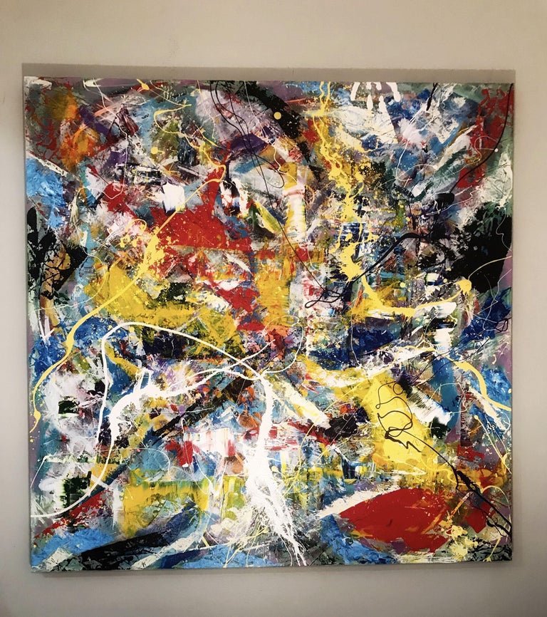 Matthew Corey Collage, Painting, Acrylic on Canvas For Sale at 1stDibs