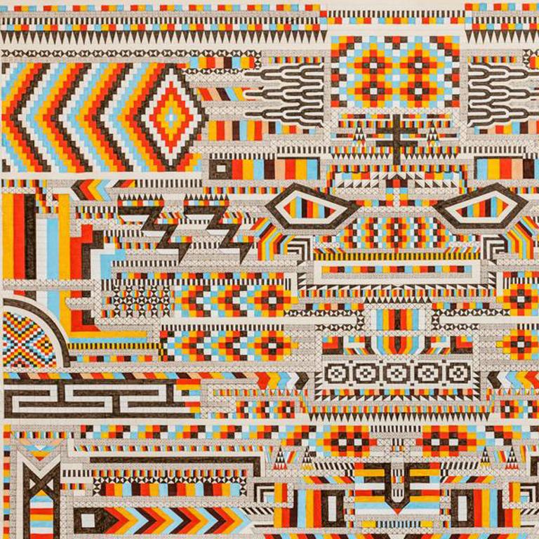 Testament (Totem) - Beige Abstract Drawing by Matthew Craven