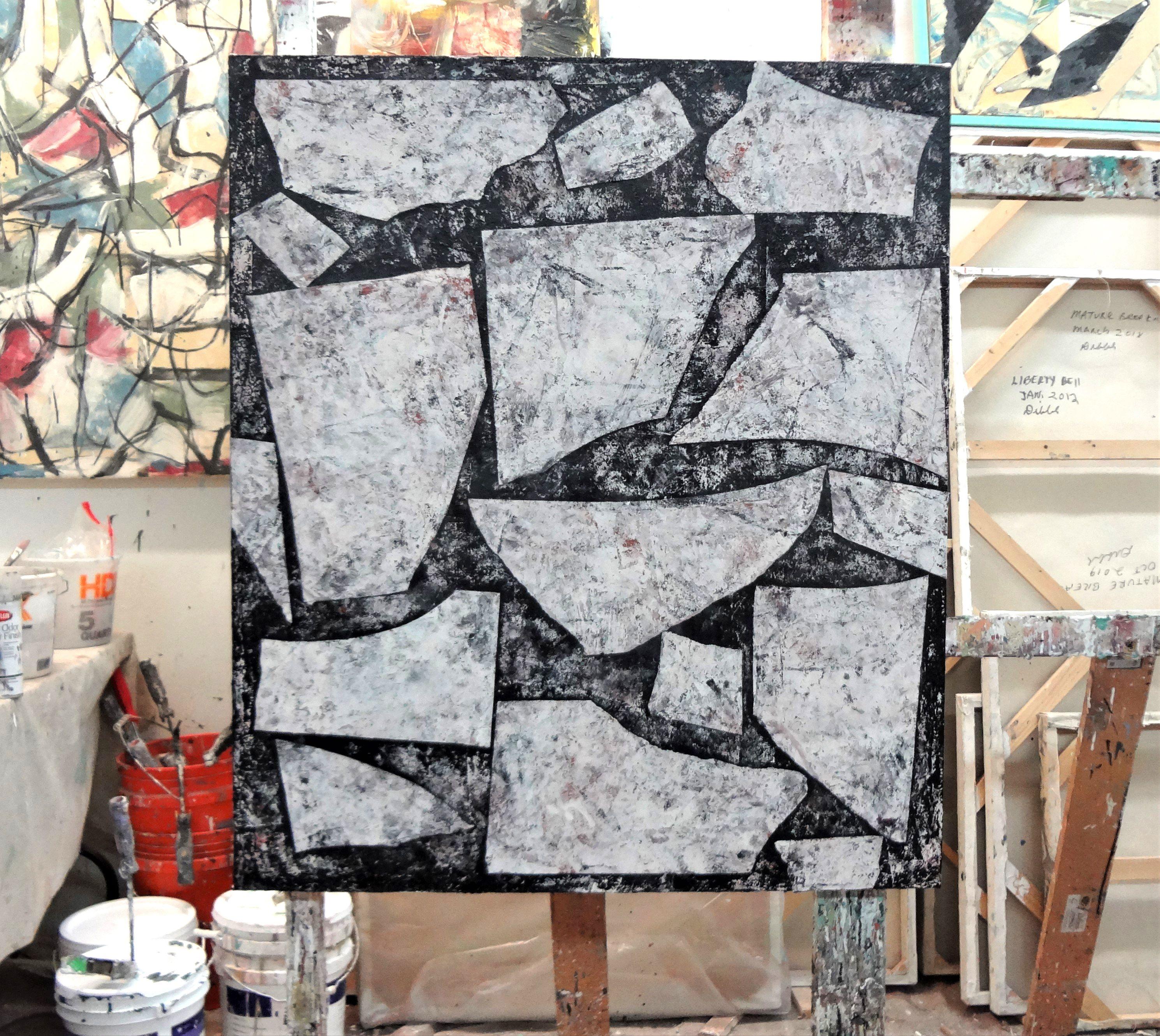 Easel Freak, Mixed Media on Canvas - Abstract Expressionist Mixed Media Art by Matthew Dibble