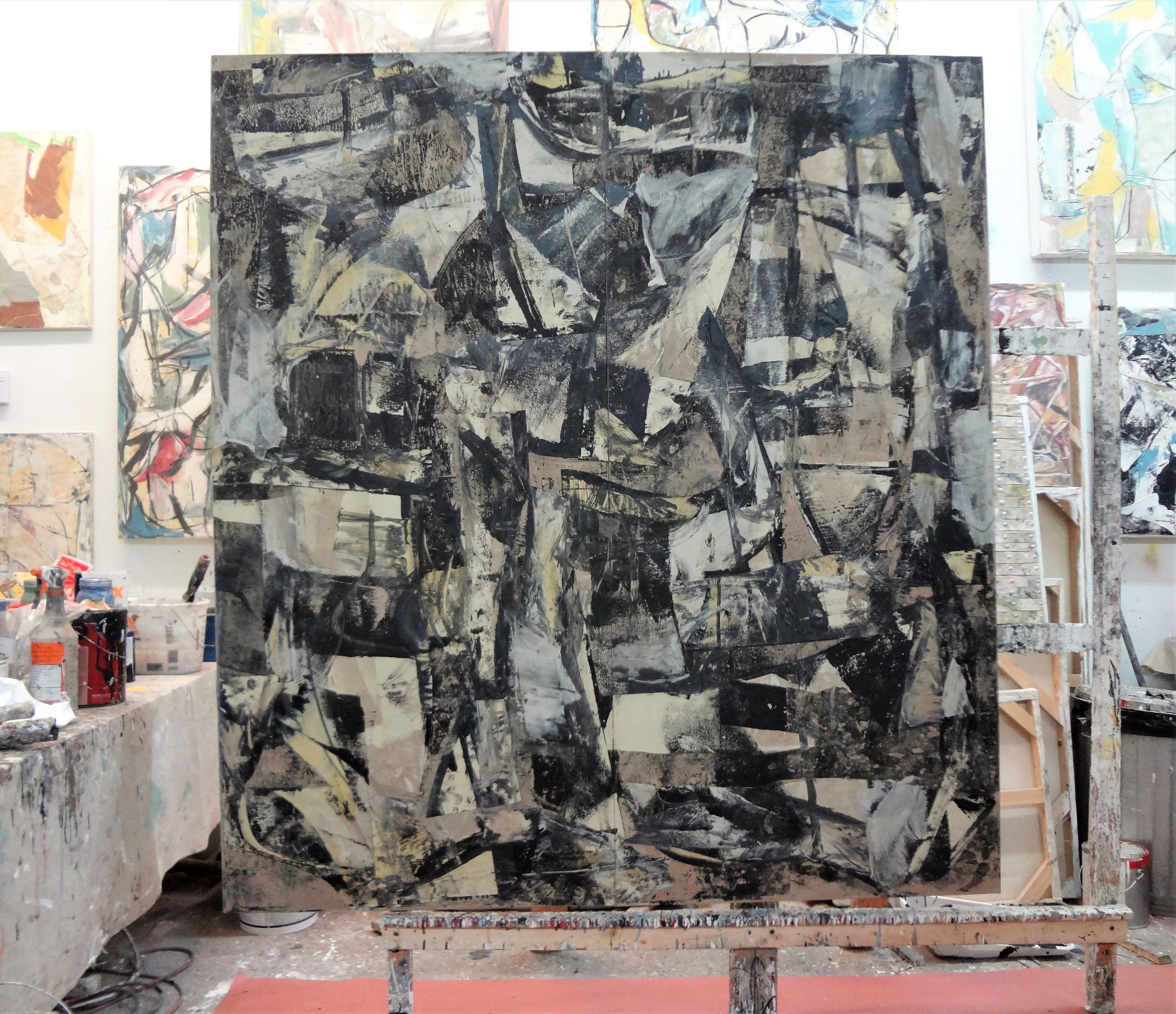 Successful Raid, Mixed Media on Canvas - Abstract Expressionist Mixed Media Art by Matthew Dibble