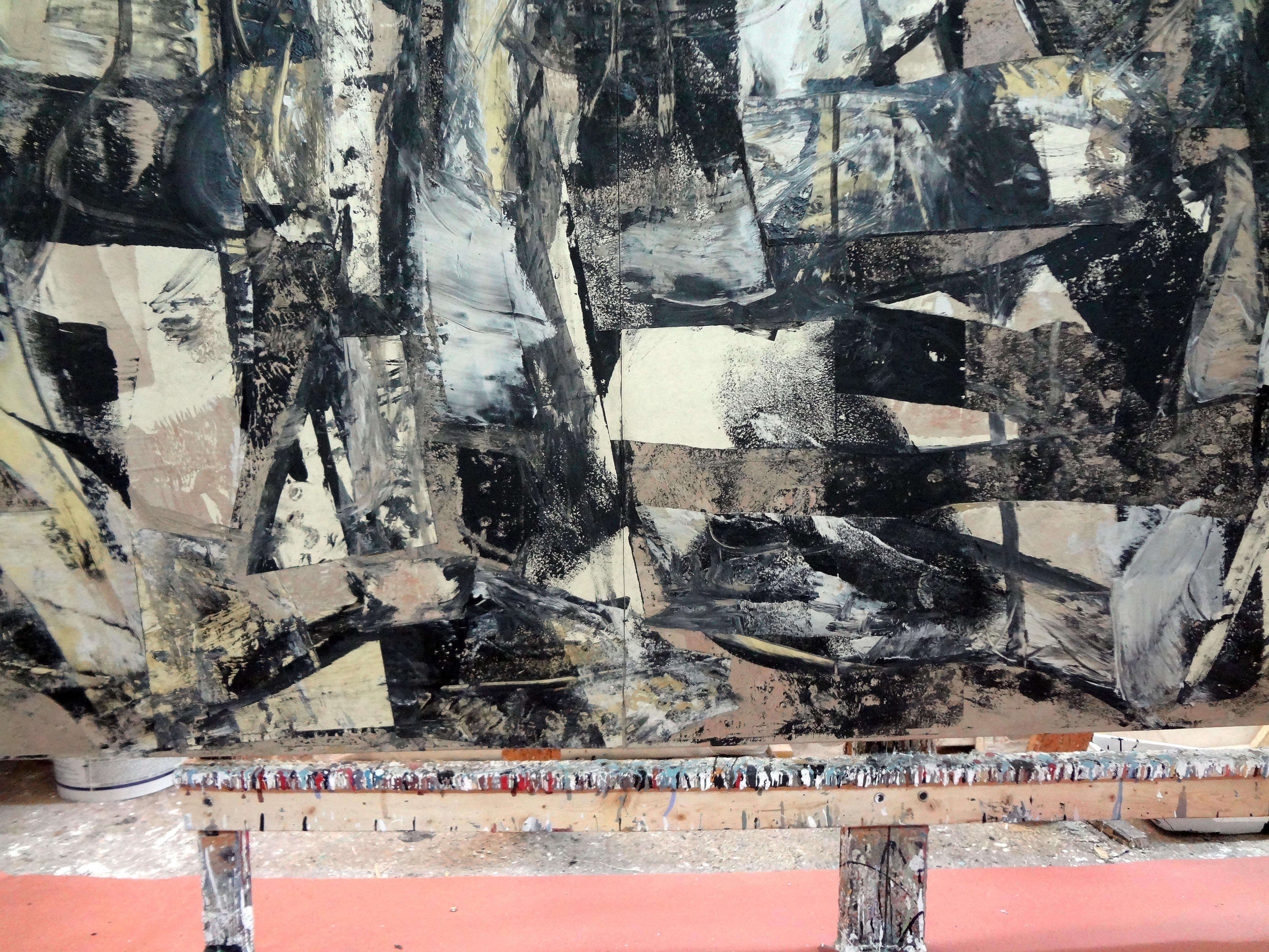 My paintings do have a story to tell although it does not lie in each piece but in the process of abstract expressionism. As an artist I think about scale, unity and color. I'm not trying to make paintings that go in museums but artwork that would