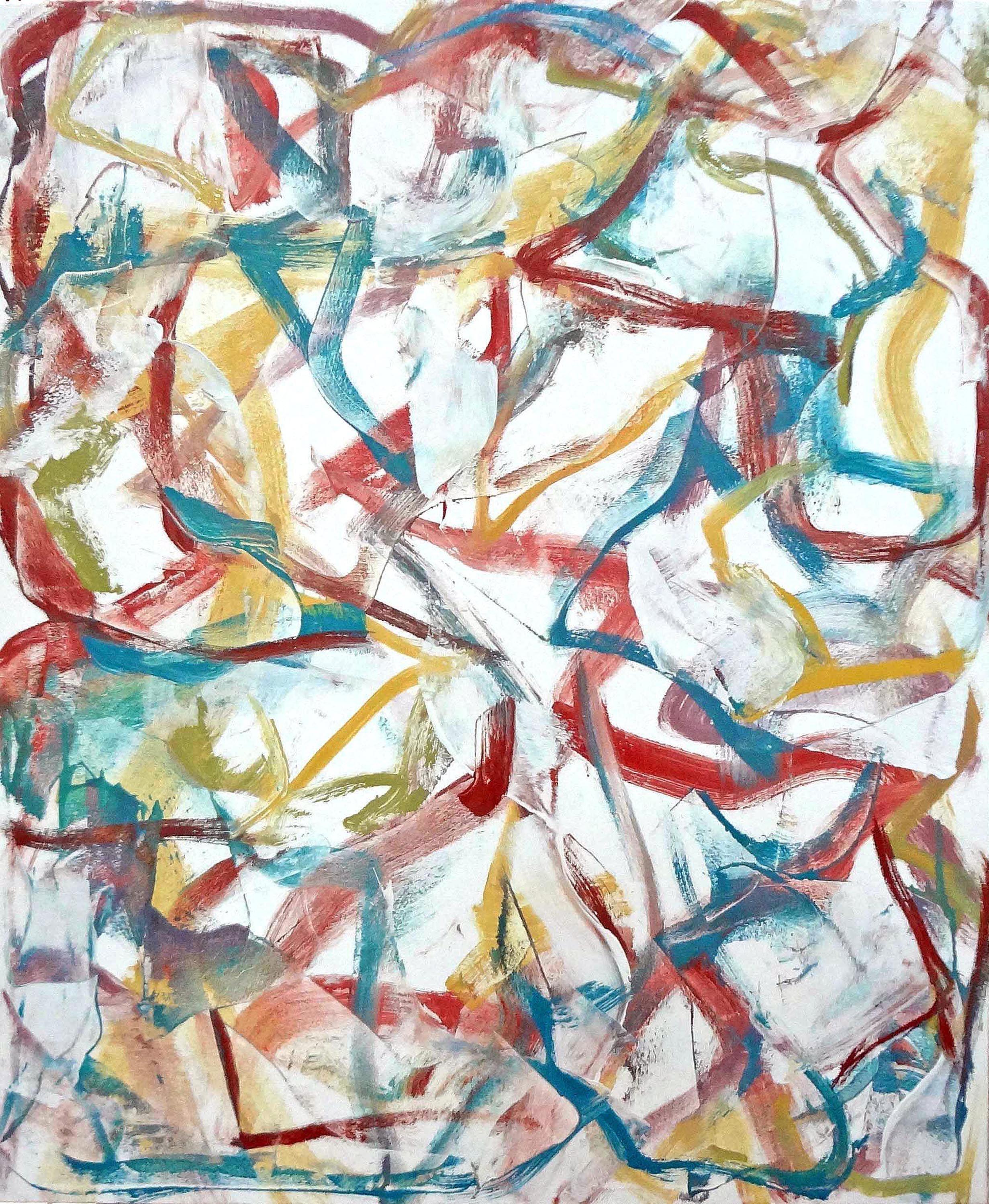 Matthew Dibble Abstract Painting – Ricochet, Gemälde, Öl auf Leinwand