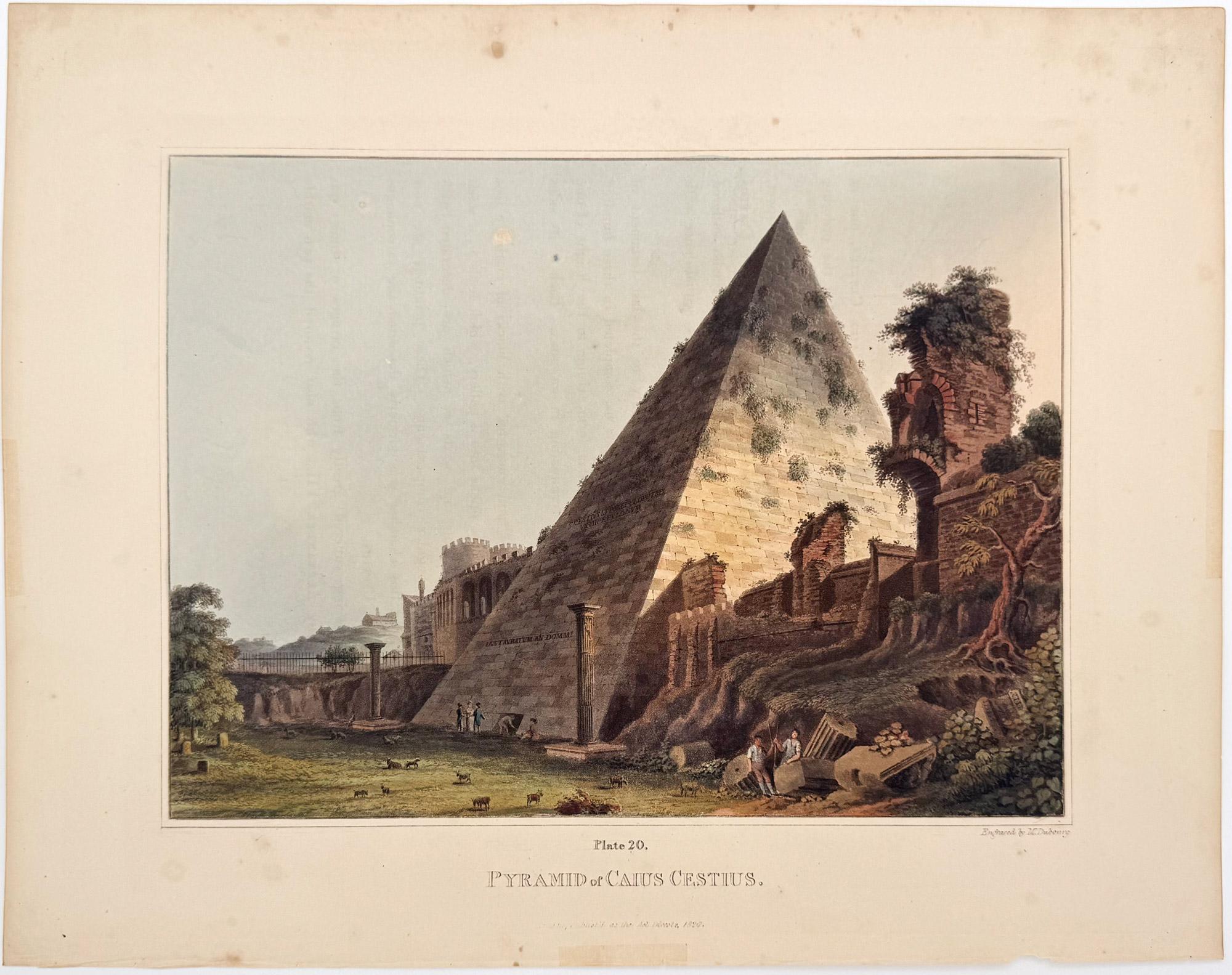 The Pyramid of Caius Cestius - Print by Matthew Dubourg 