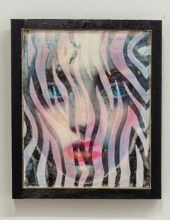 INTO THE WILD - Peinture à l'empâtement - A.I. Femme dans un cadre en bois