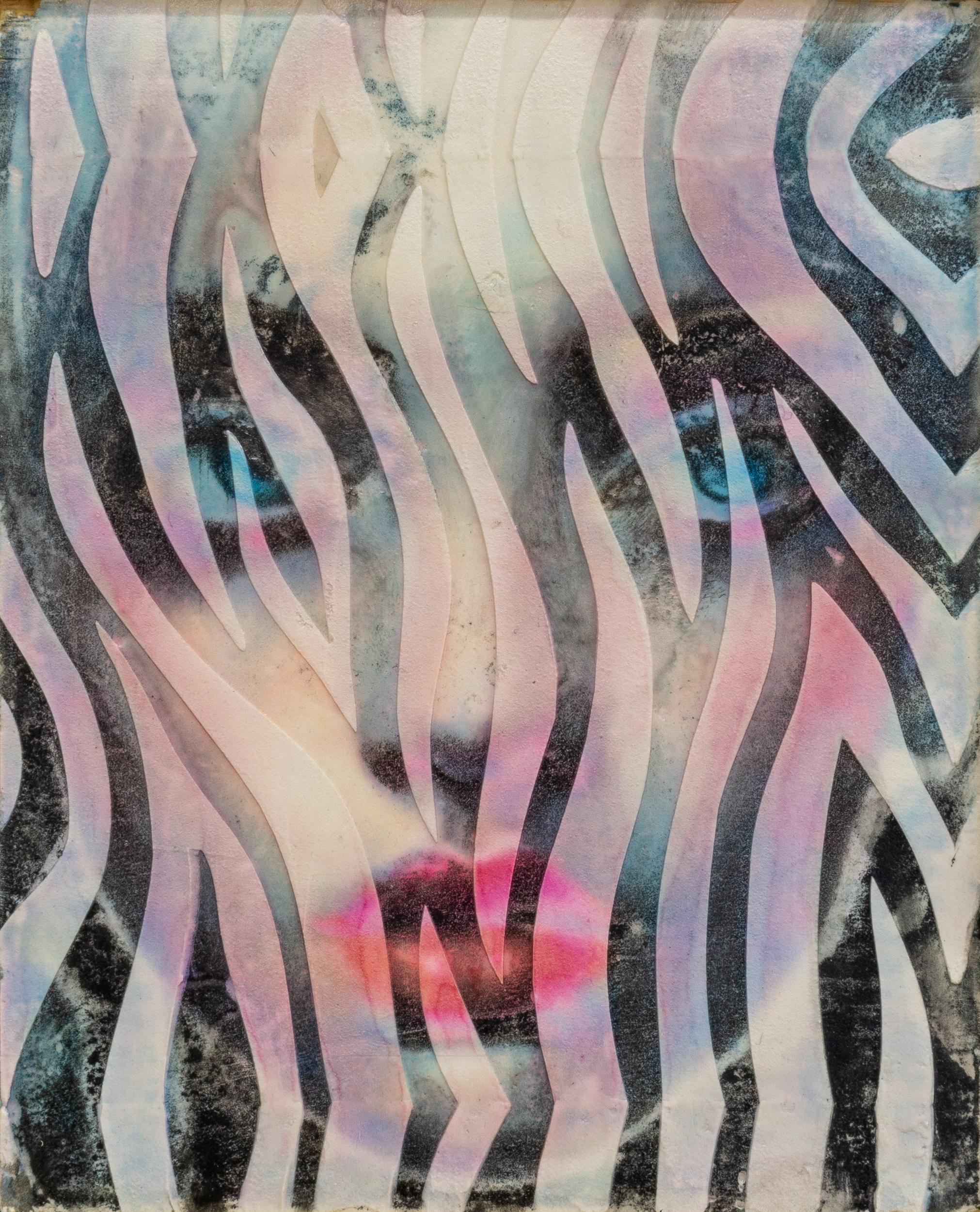 INTO THE WILD - Pintura al Impasto - A.I. Mujer en marco de madera