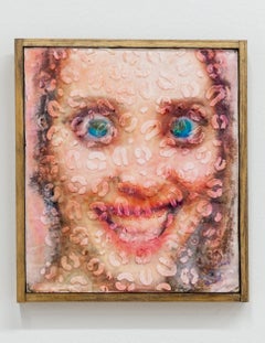 SHE'S LOST CONTROL AGAIN - Impasto Malerei - A.I. Frau in Holzrahmen