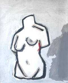 Untitled, torso, female, body, form, figure, woman, women, acrylic, painting