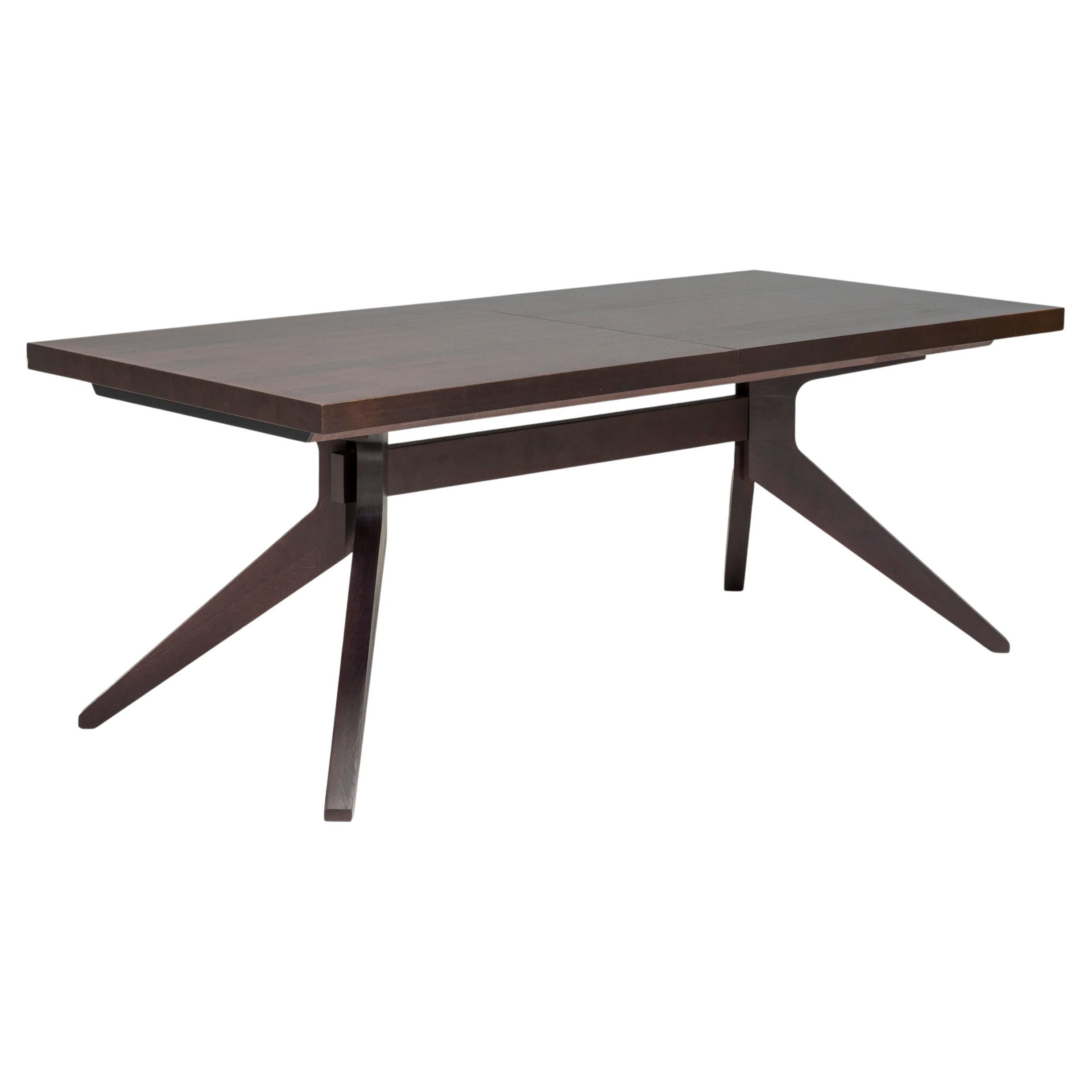 Matthew Hilton for Case Furniture Dark Stained Oak Cross Extending Dining Table For Sale