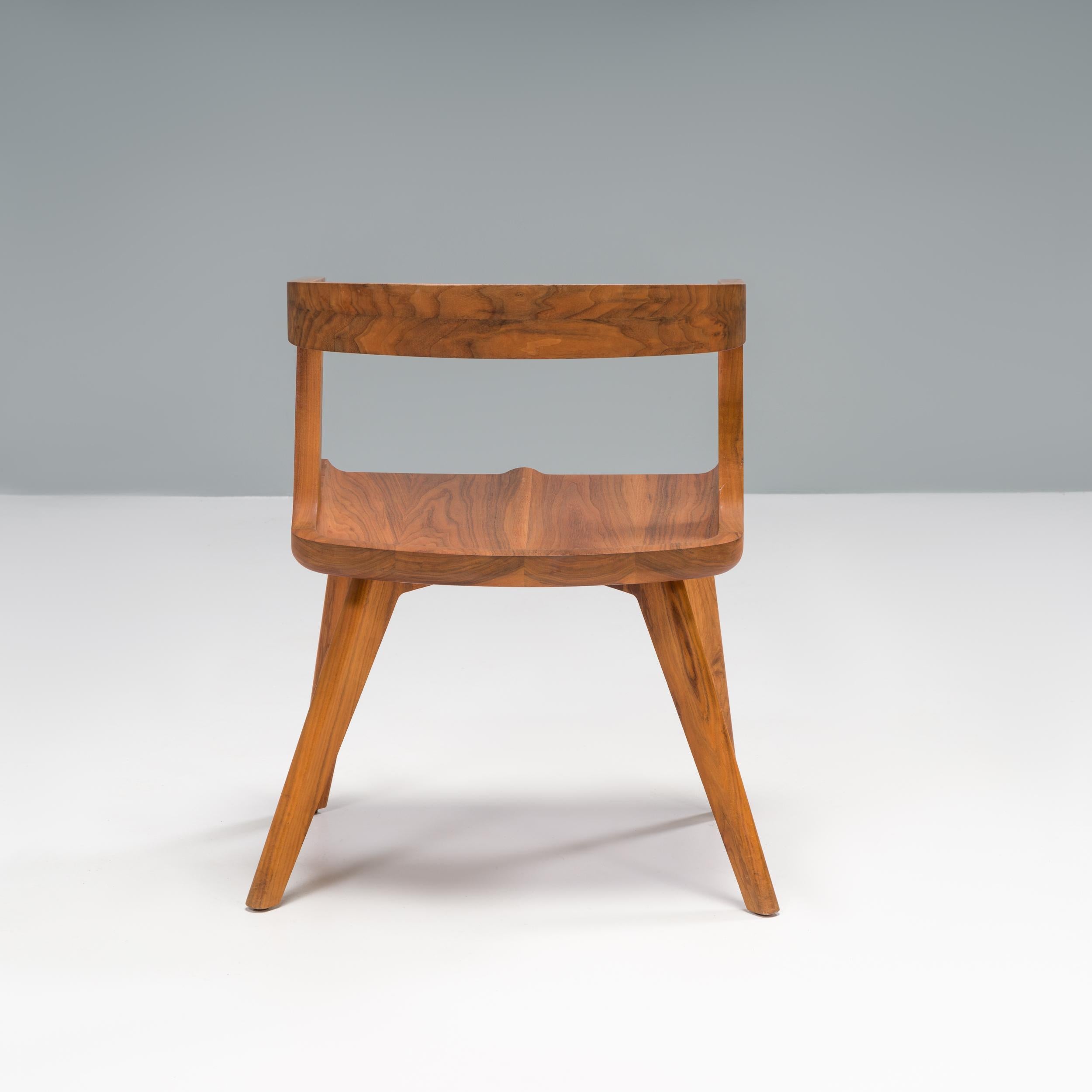 Matthew Hilton for De la Espada Colombo Walnut Dining Armchairs, Set of 4 3
