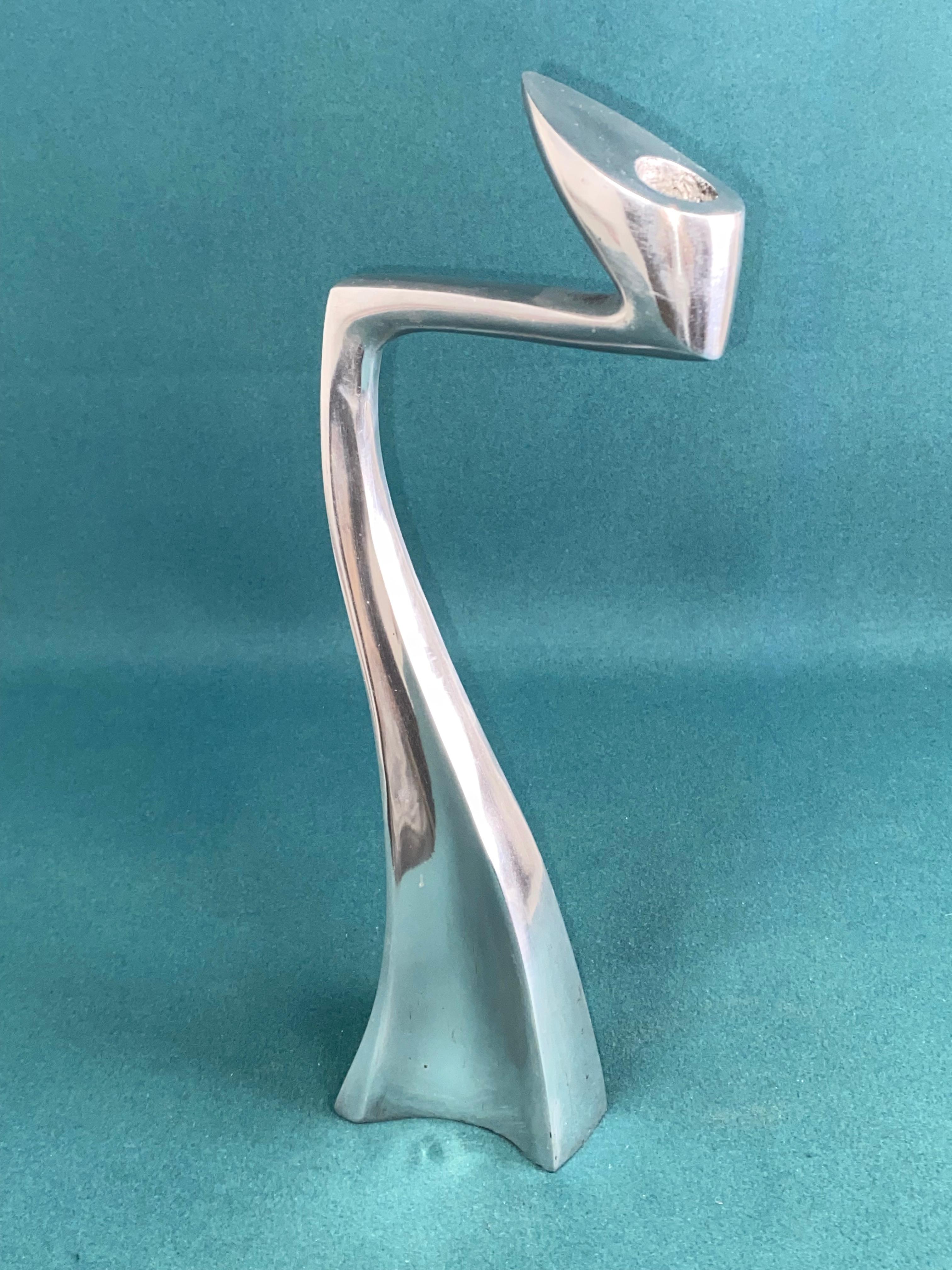 Matthew Hilton Zig Zag & Swan, portacandele in alluminio. in vendita 2