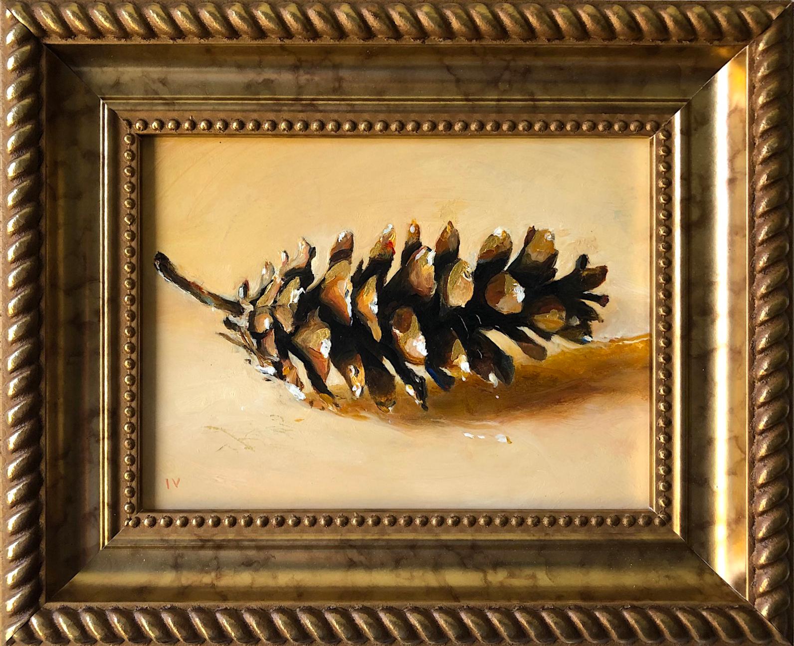how to paint pine cones to look like lilacs