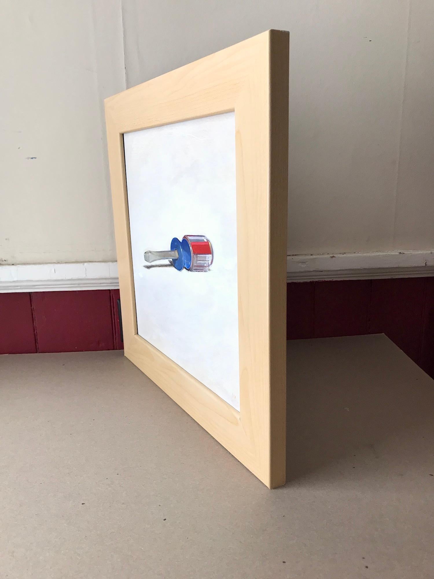 Screwdriver (Framed Realistic Still Life Oil Painting of Everyday Tools) For Sale 2