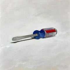 Screwdriver (Framed Realistic Still Life Oil Painting of Everyday Tools)