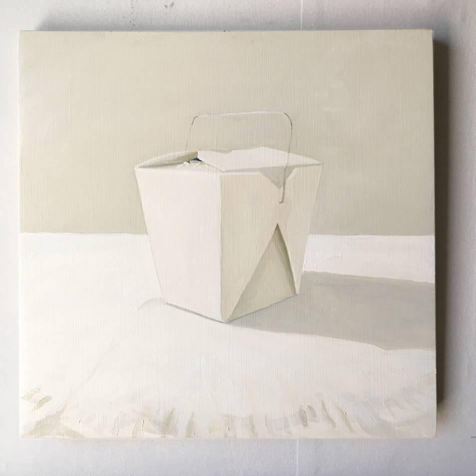 Take Out (Still Life of a Chinese Food Container) - Painting by Matthew Hopkins