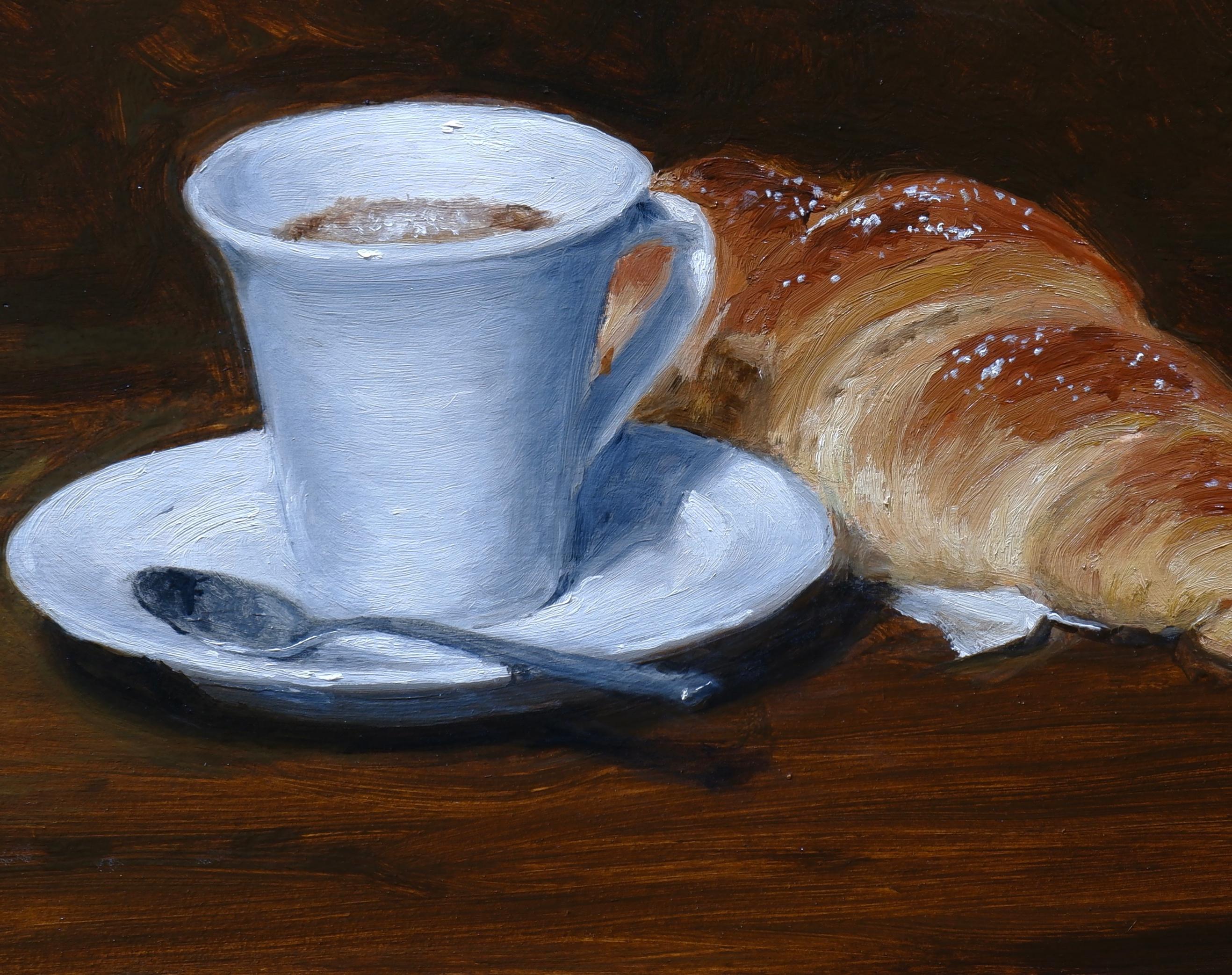 Colazione al Goretto Cafe Florence Oil  Piano del tavolo interno Morning Espresso in vendita 1