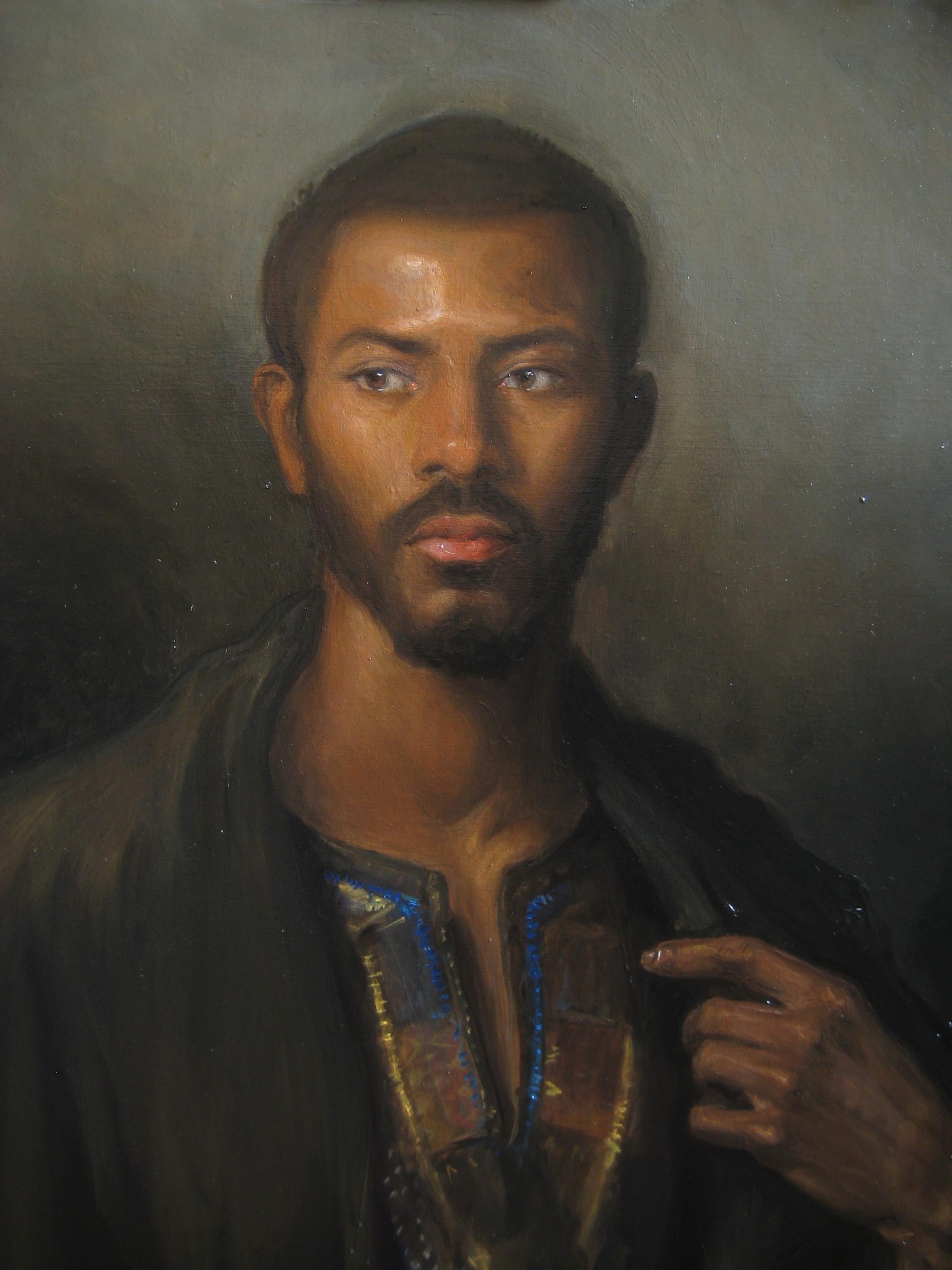 The Reluctant Immigrant, oil, ARC Salon Finalist, Portrait Society  of America - Painting by Matthew James Collins