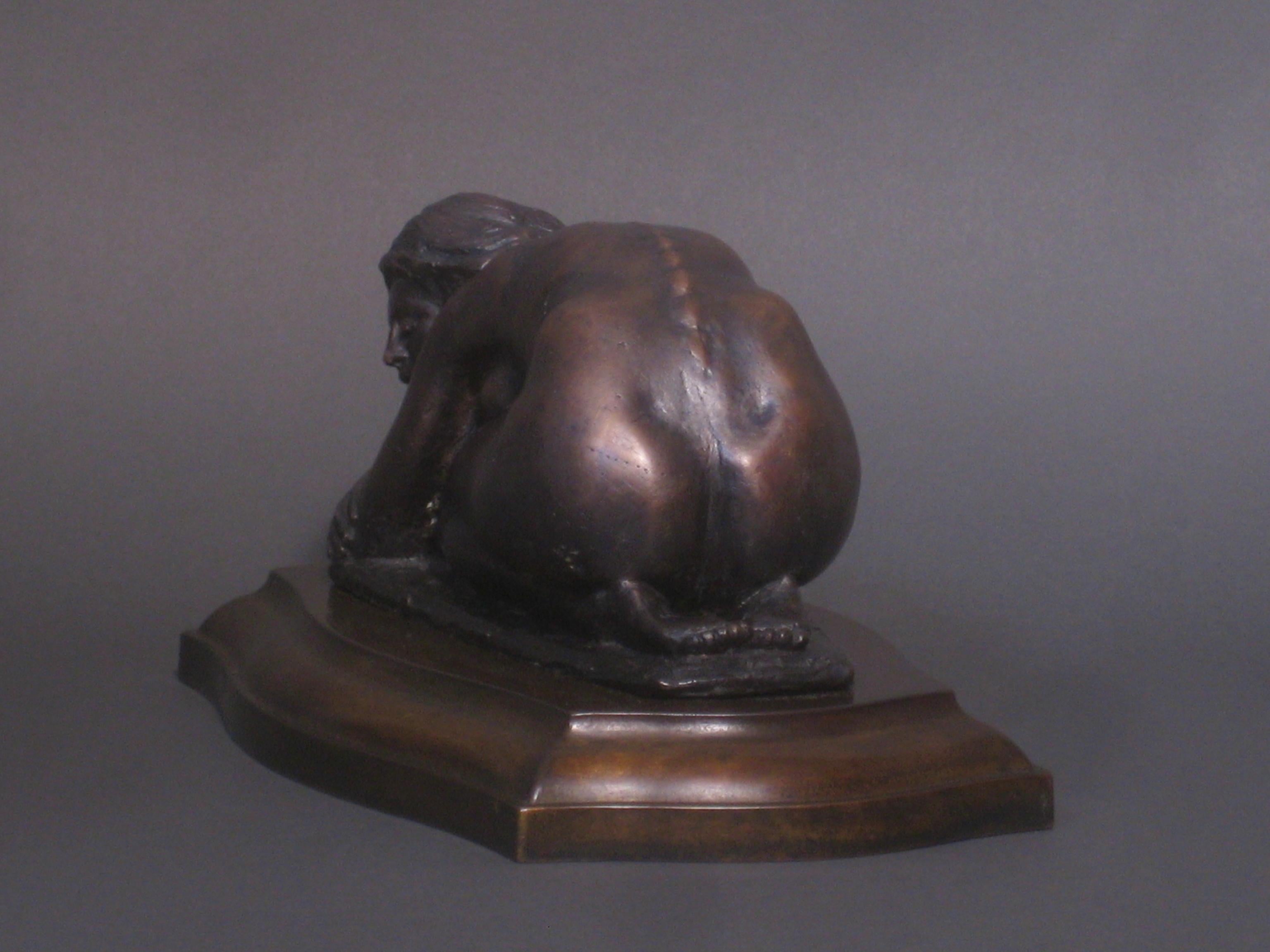 L'Hiver, Hiver, Sculpture en bronze, Médium de la cire perdue, Romantique, Florence, Italie en vente 1