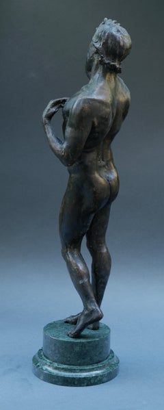 Pothos  Skulptur Wachsausschmelzverfahren Bronze Florenz Cesello 18 x 6 x 6