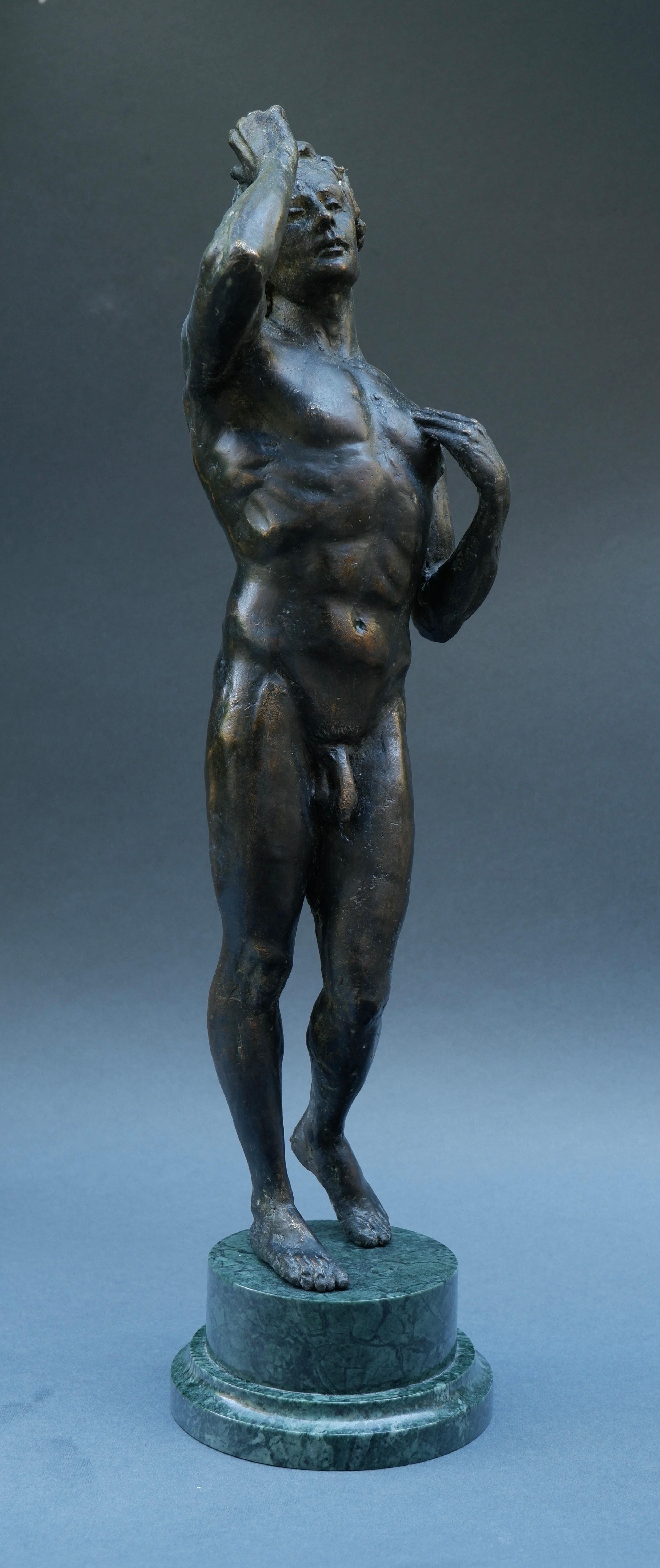 Pothos  Sculpture perdue en bronze Florence Cesello 18 x 6 x 6 en vente 1