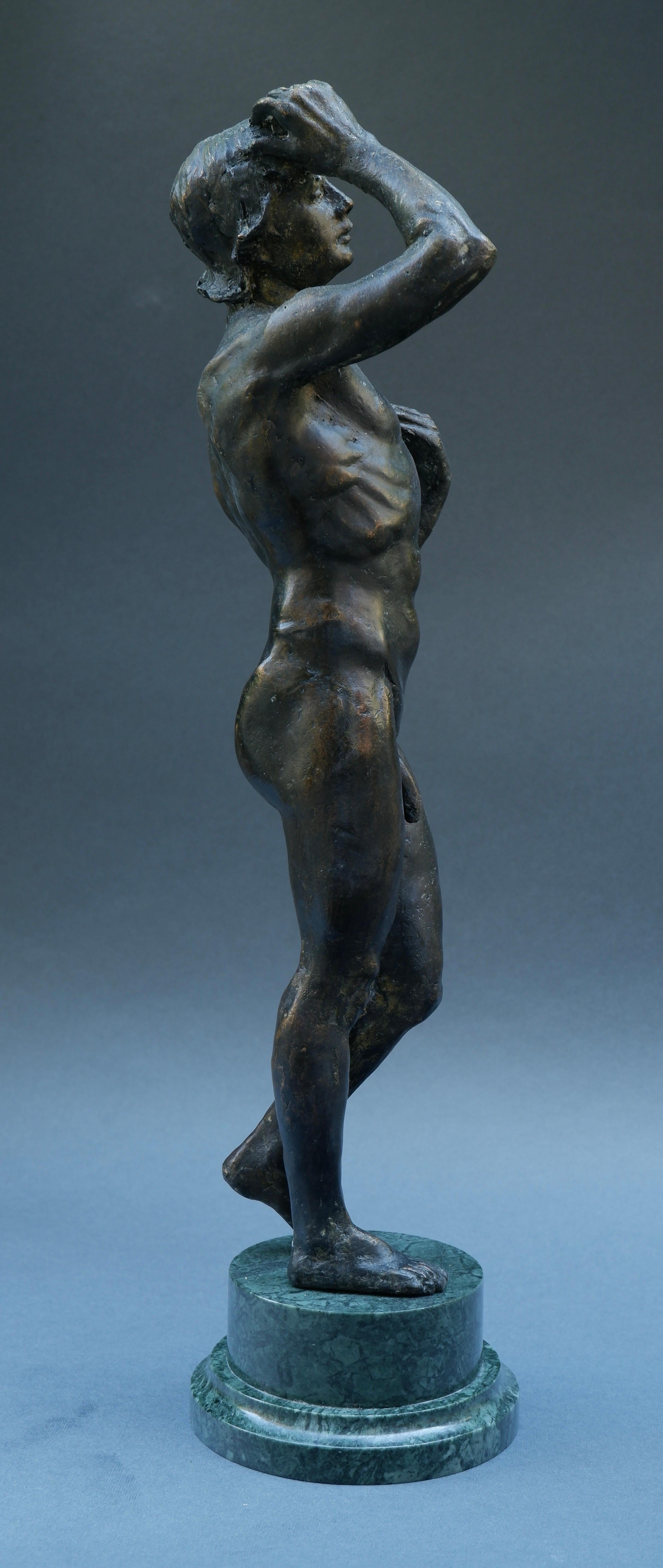 Pothos  Sculpture perdue en bronze Florence Cesello 18 x 6 x 6 en vente 3