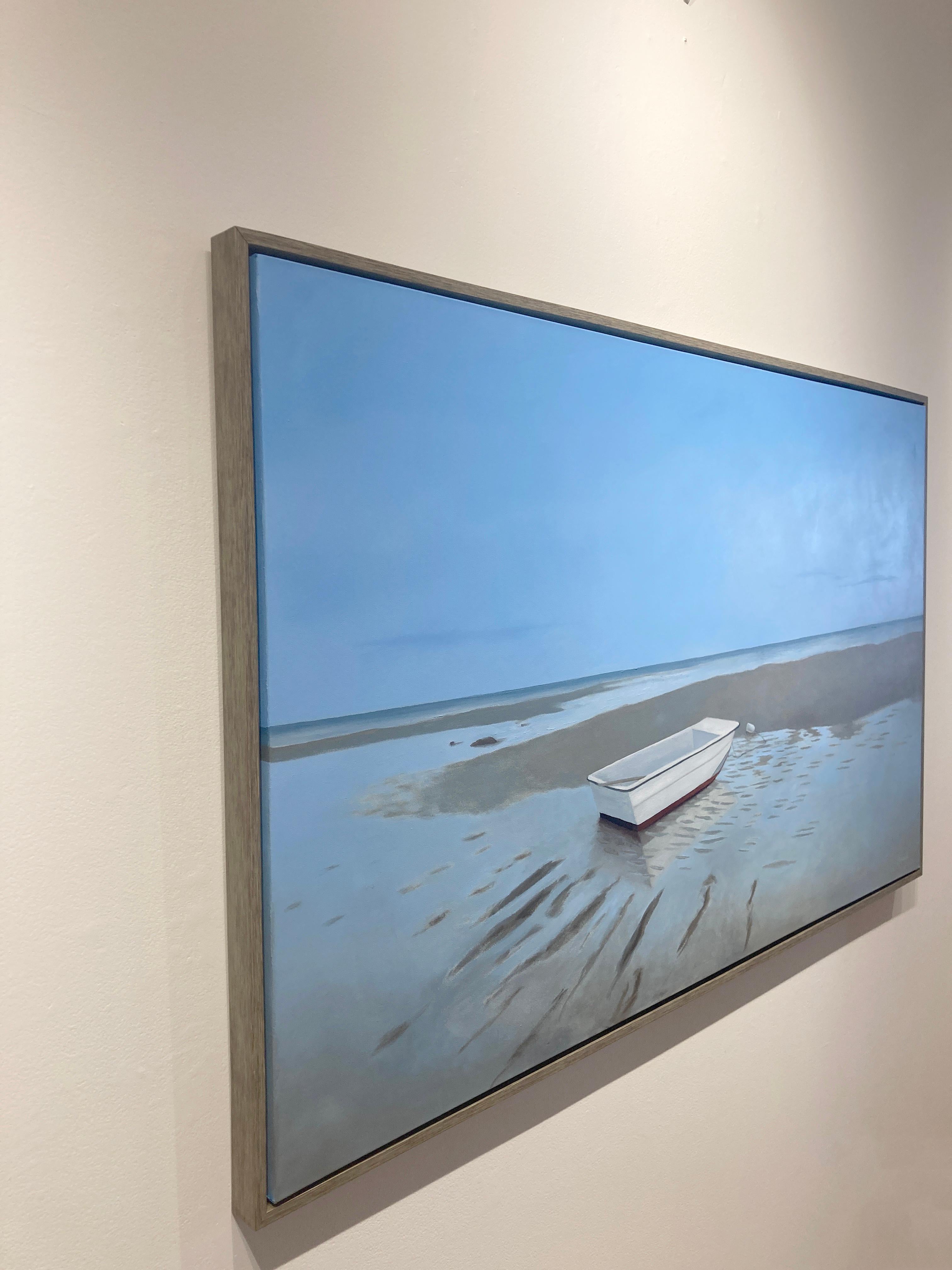 Matthew Jay Russell, „Low Tide“, 36x60, Ölgemälde eines maritimen Küstenbootes im Angebot 2