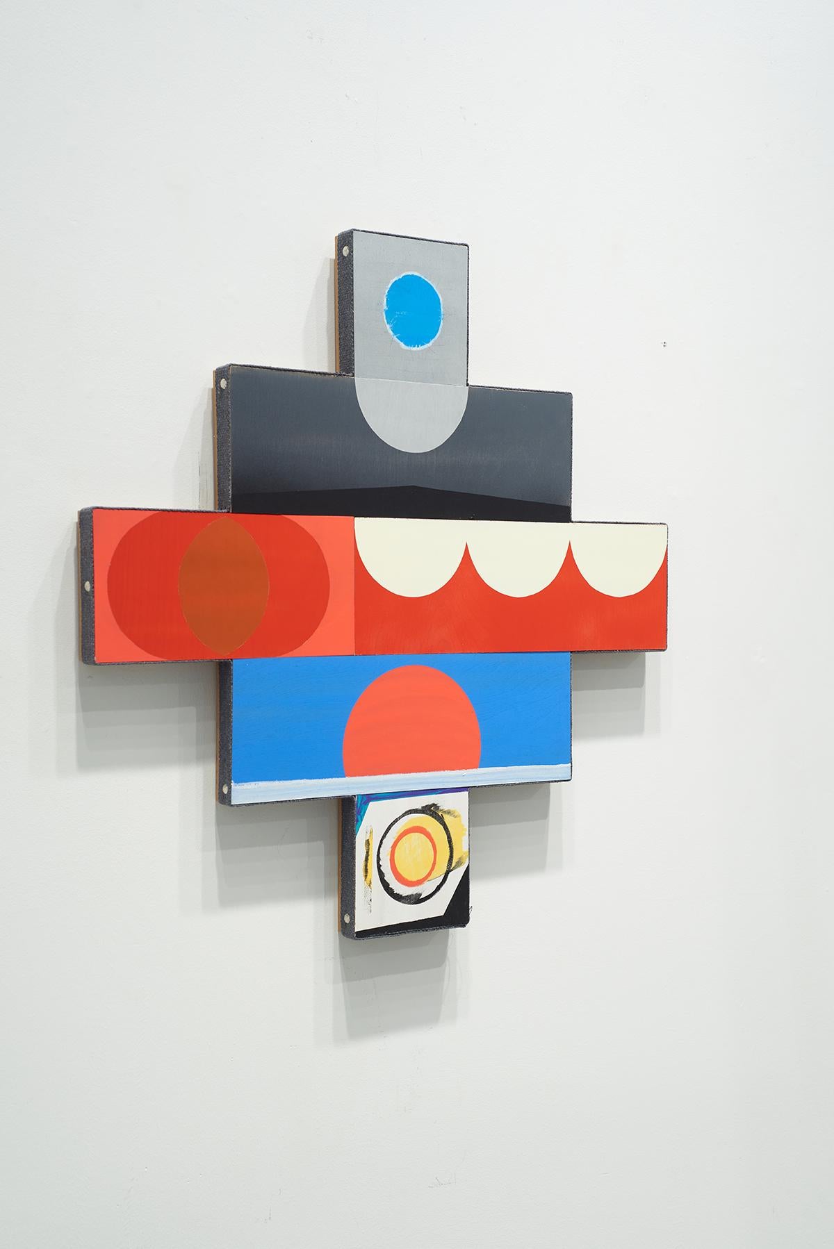 Contemporary Mixed Media Sculptural Painting Inspired by Indigenous Motifs im Angebot 1