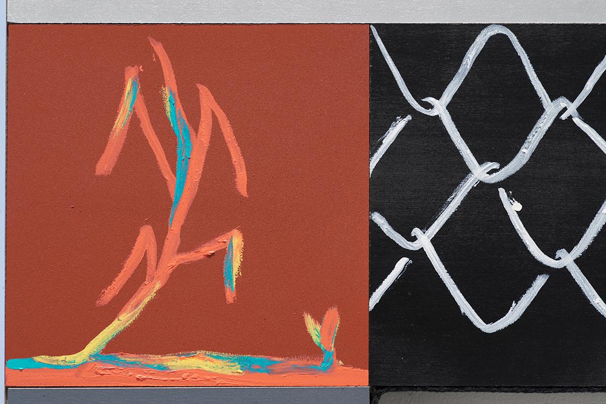 Contemporary Mixed Media Sculptural Painting Inspired by Indigenous Motifs im Angebot 3