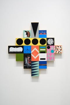 Contemporary Mixed Media Sculptural Painting Inspired by Indigenous Motifs