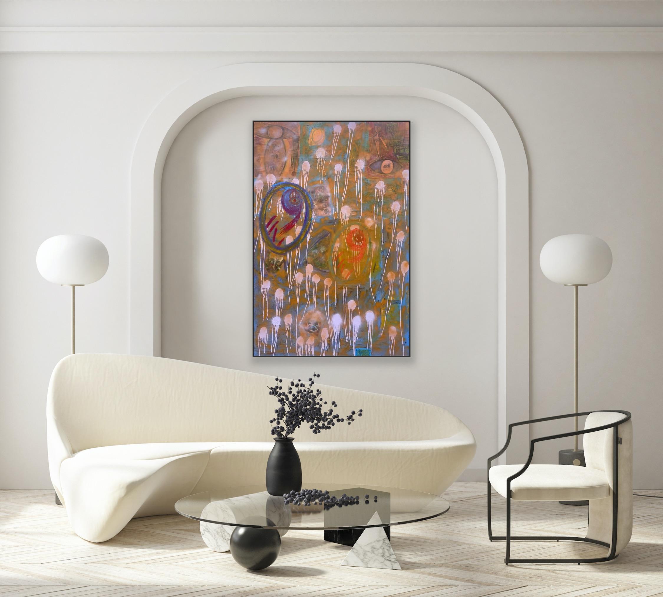 Benvenuti - Abstract Painting Marrone di Matthew Marcot