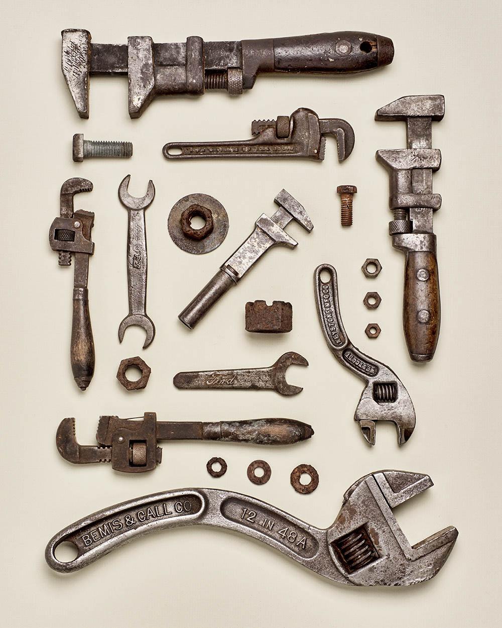 Matthew McKee Color Photograph - Wrenched - old tool photography