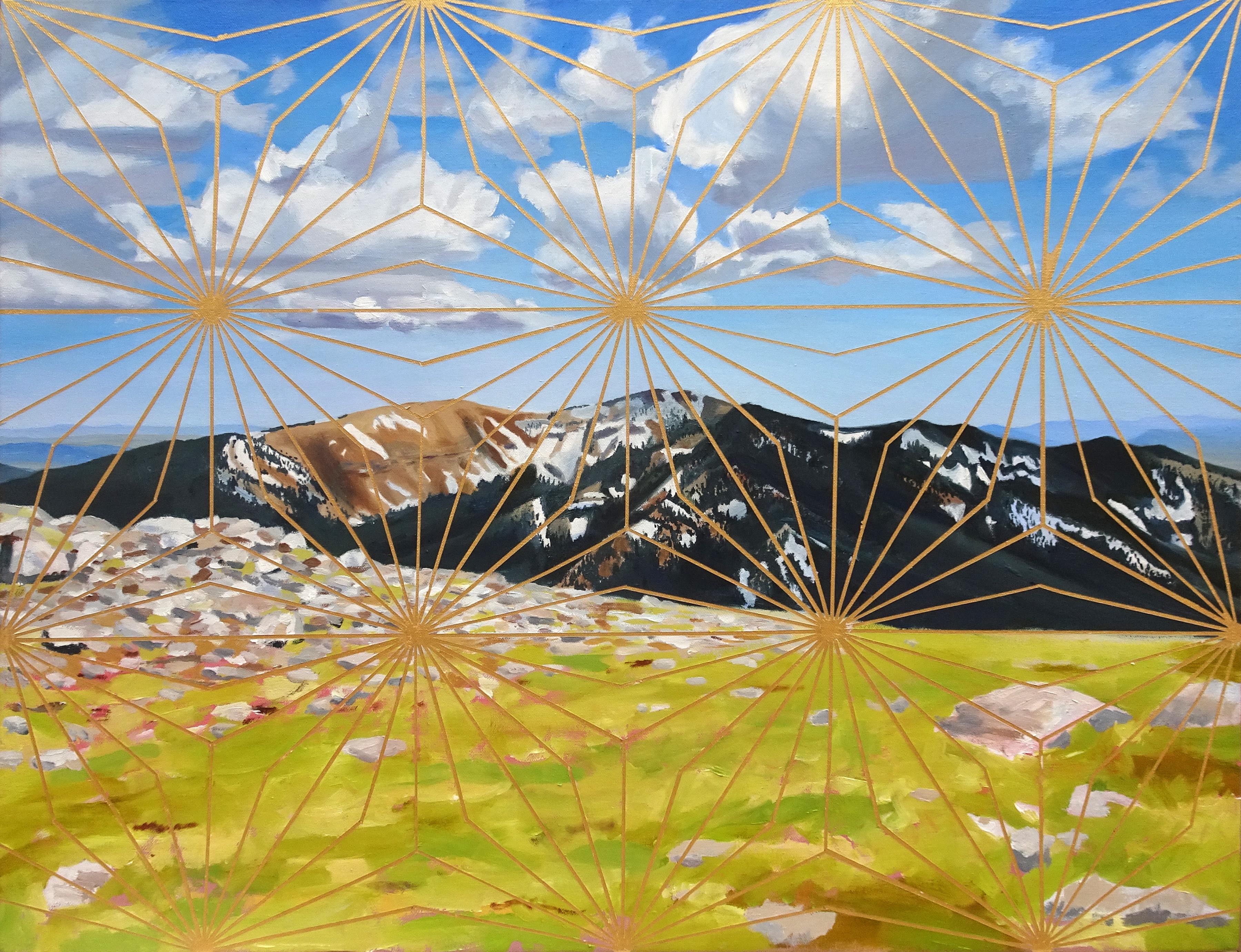 Matthew Mullins Landscape Painting - Lake Peak