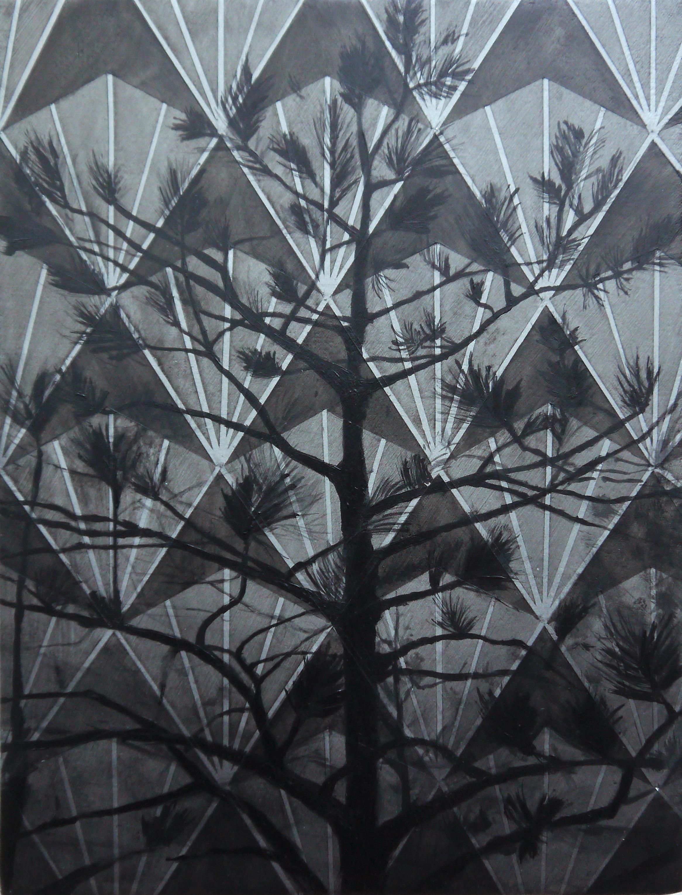 Matthew Mullins Landscape Painting - Silver Pine