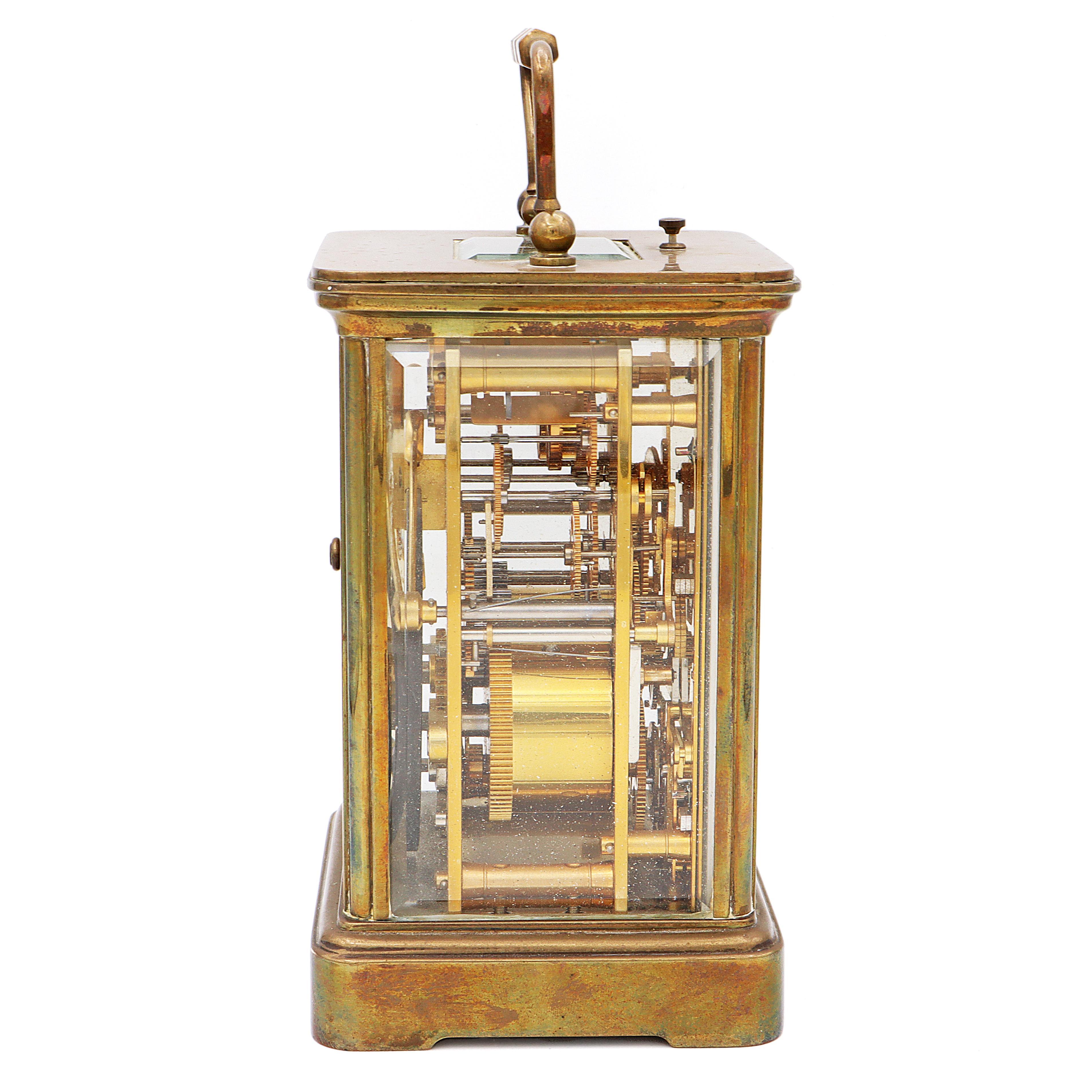 Matthew Norman Brass Cased Four Dial Rolling Moon Phase Carriage Clock For Sale 1