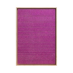 "Bingo - Galveston, TX" Contemporary Pink Glitter Geometric Groove Painting