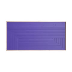 "Dystopian Future" Contemporary Pastel Indigo Linear Abstract Groove Painting