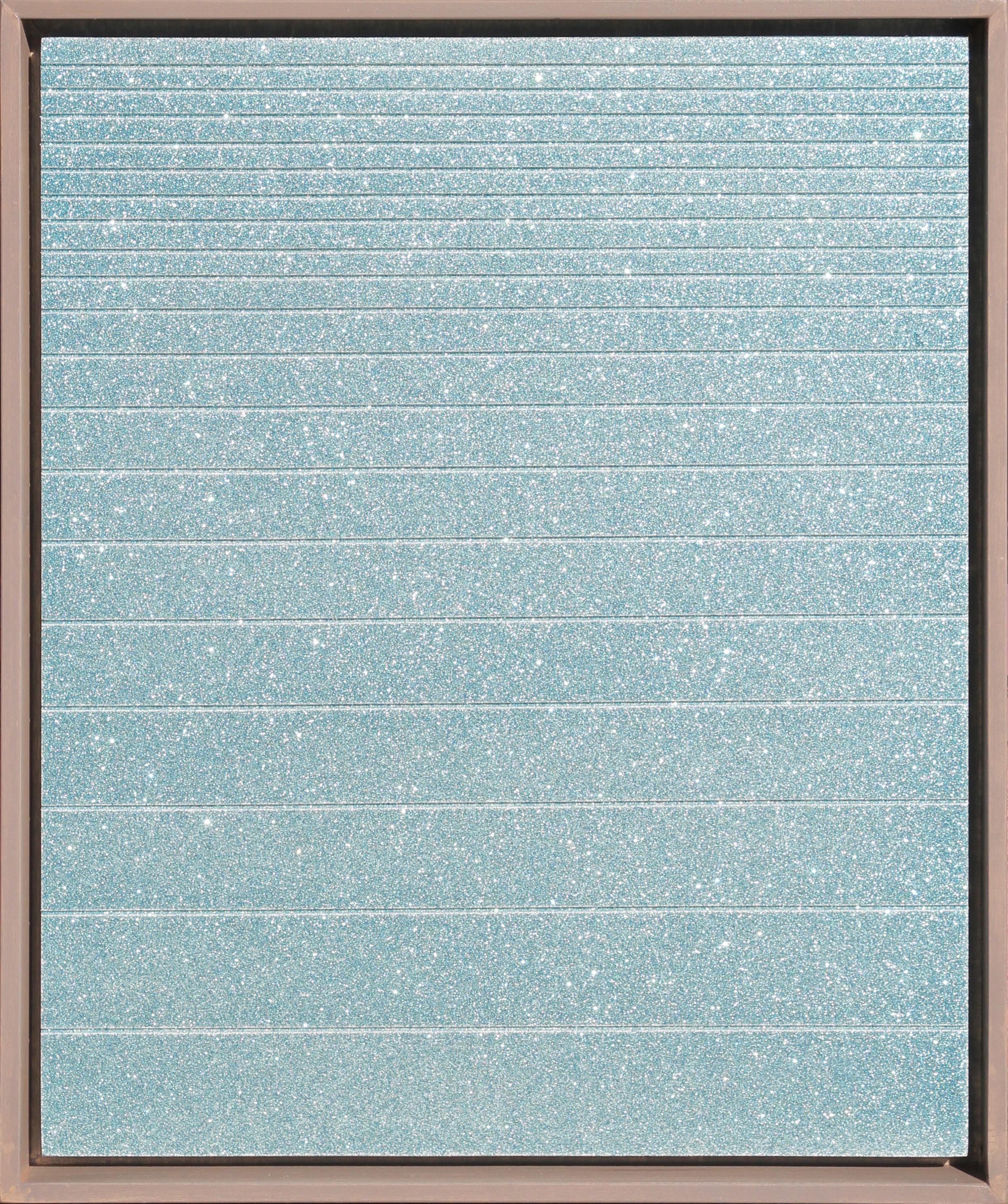 Matthew Reeves Abstract Painting - "Ebb Tide - Galveston, TX" Contemporary Sky Blue Geometric Groove Painting
