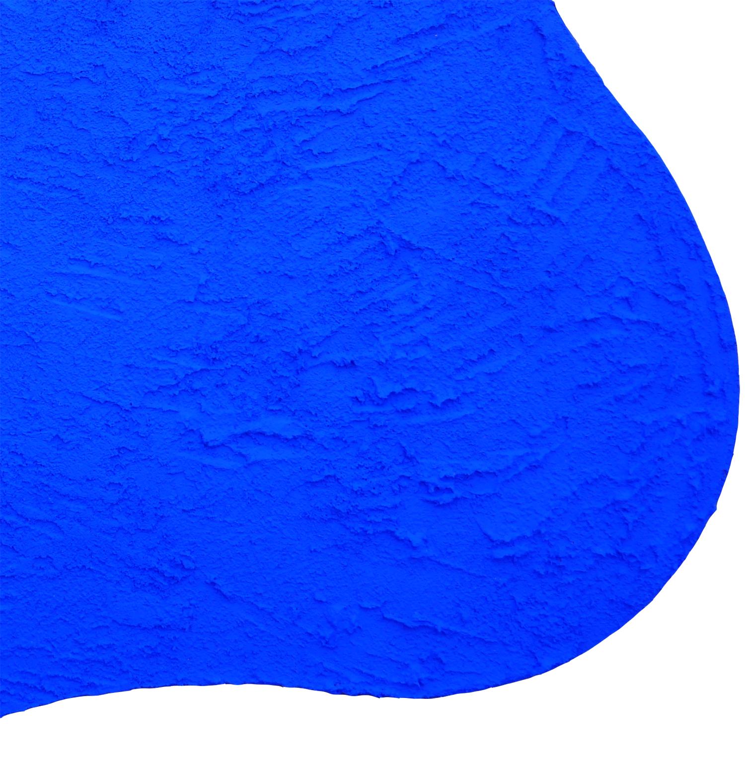 Zeitgenössisches abstraktes, biomorphes, blaues, strukturiertes skulpturales Gemälde „Headache“ im Angebot 3