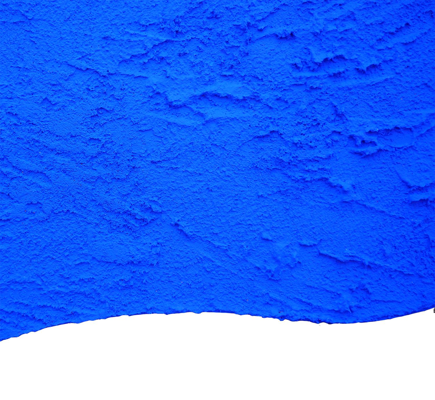 Zeitgenössisches abstraktes, biomorphes, blaues, strukturiertes skulpturales Gemälde „Headache“ im Angebot 5