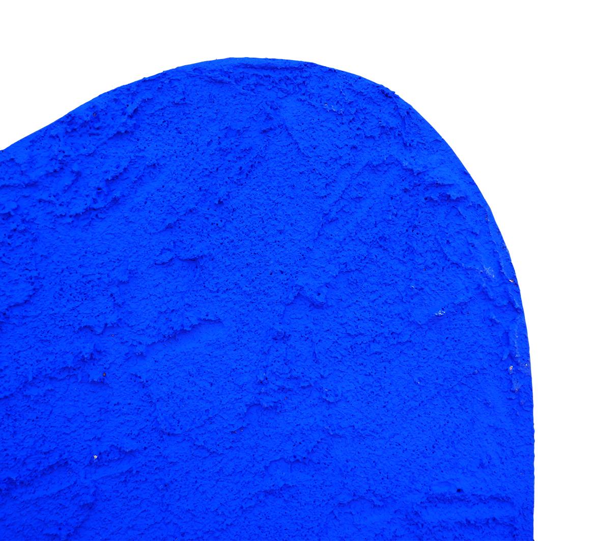 Zeitgenössisches abstraktes, biomorphes, blaues, strukturiertes skulpturales Gemälde „Headache“ im Angebot 6