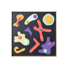 "Snippet 2” Colorful Abstract Geometric Contemporary Three Dimensional Painting