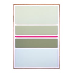 “The Sandbar - Galveston, TX” Contemporary Green Floating Rectangle Painting