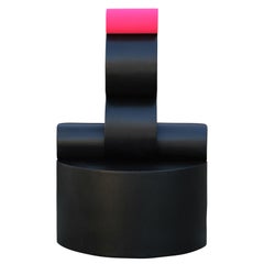 "No Wake Zone - Galveston, TX" Black & Pink Contemporary Brutalist Sculpture
