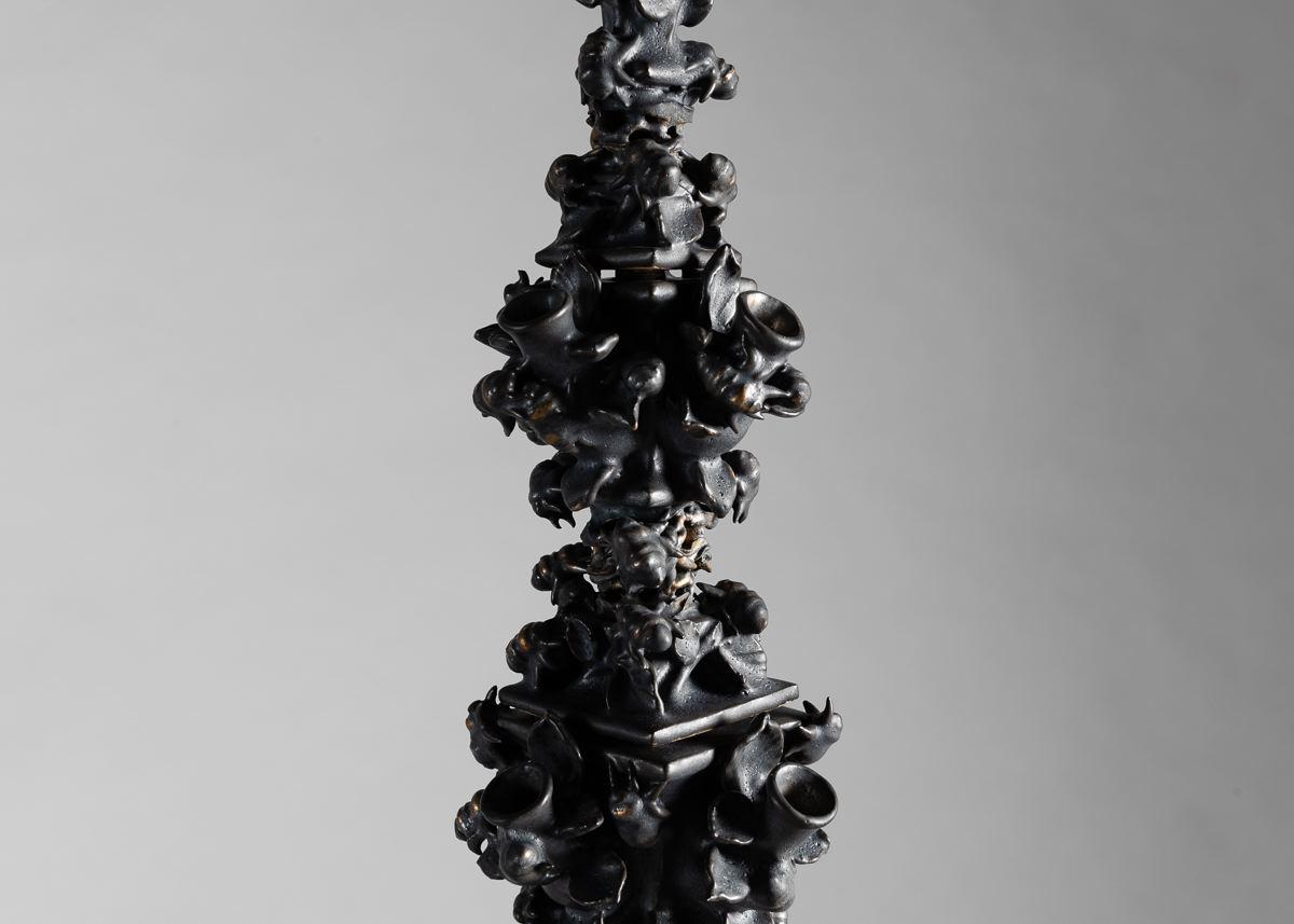 Matthew Soloman, Black Tulipiere with Bees Sculpture, United States, 2019 In Excellent Condition In New York, NY