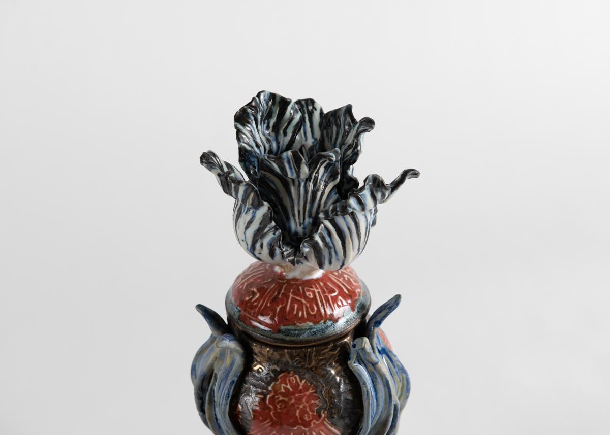 American Matthew Solomon, Glazed Ceramic Urn, United States For Sale