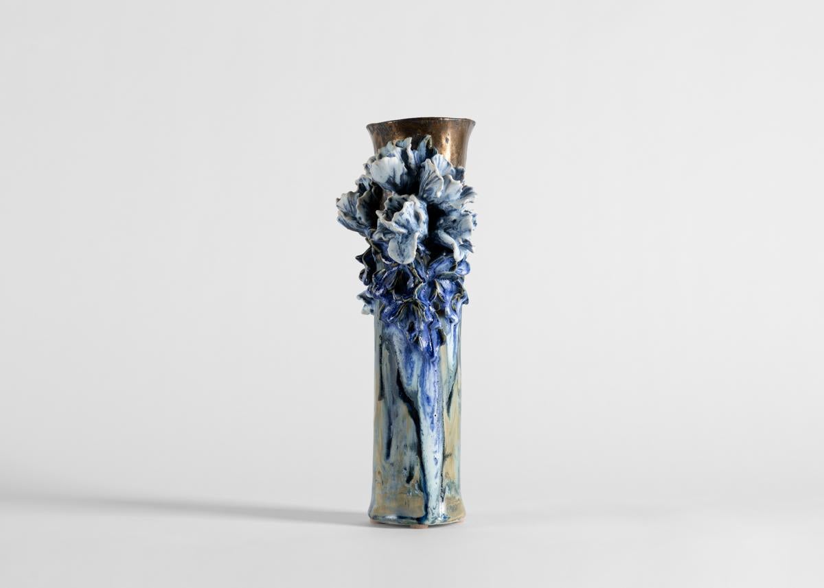 Contemporary glazed porcelain sculpture by Matthew Solomon. Unique piece, signed and dated.

Using fine porcelain and glazes he crafted himself, Matthew Solomon translated the unruly beauty of nature into works both large and small—sublime