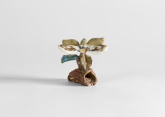 Matthew Solomon, Glazed Sculpture of a Dragonfly on a Log, US, Circa 2018