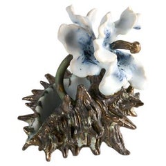 Matthew Solomon, Glazed Sculpture of a Tulip and a Seashell, US, Circa 2018