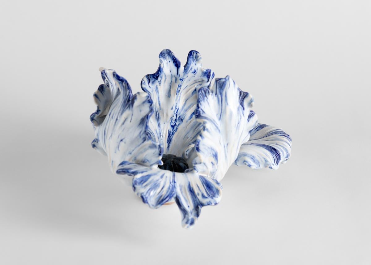 Contemporary glazed porcelain sculpture by Matthew Solomon. Unique piece, signed and dated.

Using fine porcelain and glazes he crafted himself, Matthew Solomon translated the unruly beauty of nature into works both large and small—sublime