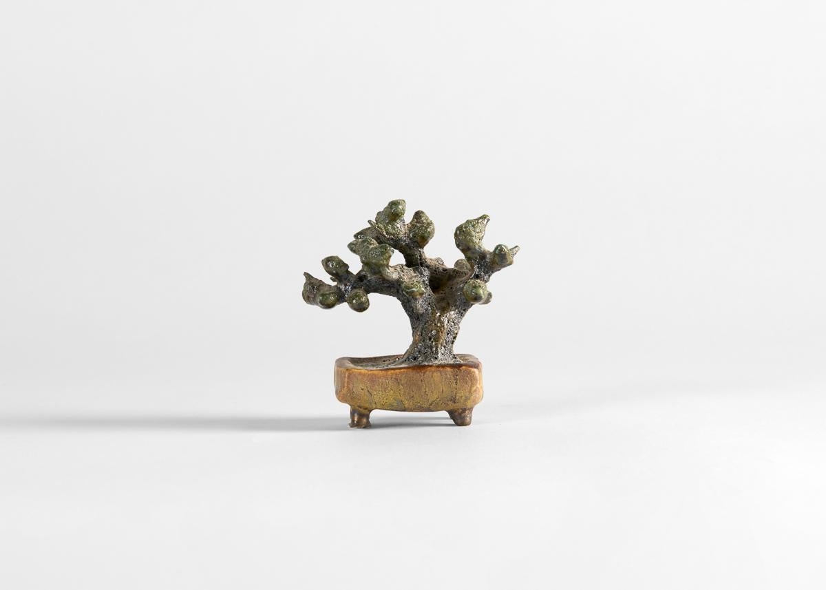 Contemporary Matthew Solomon, Glazed Sculpture of Small Bonzai in Vessel, US, Circa 2018