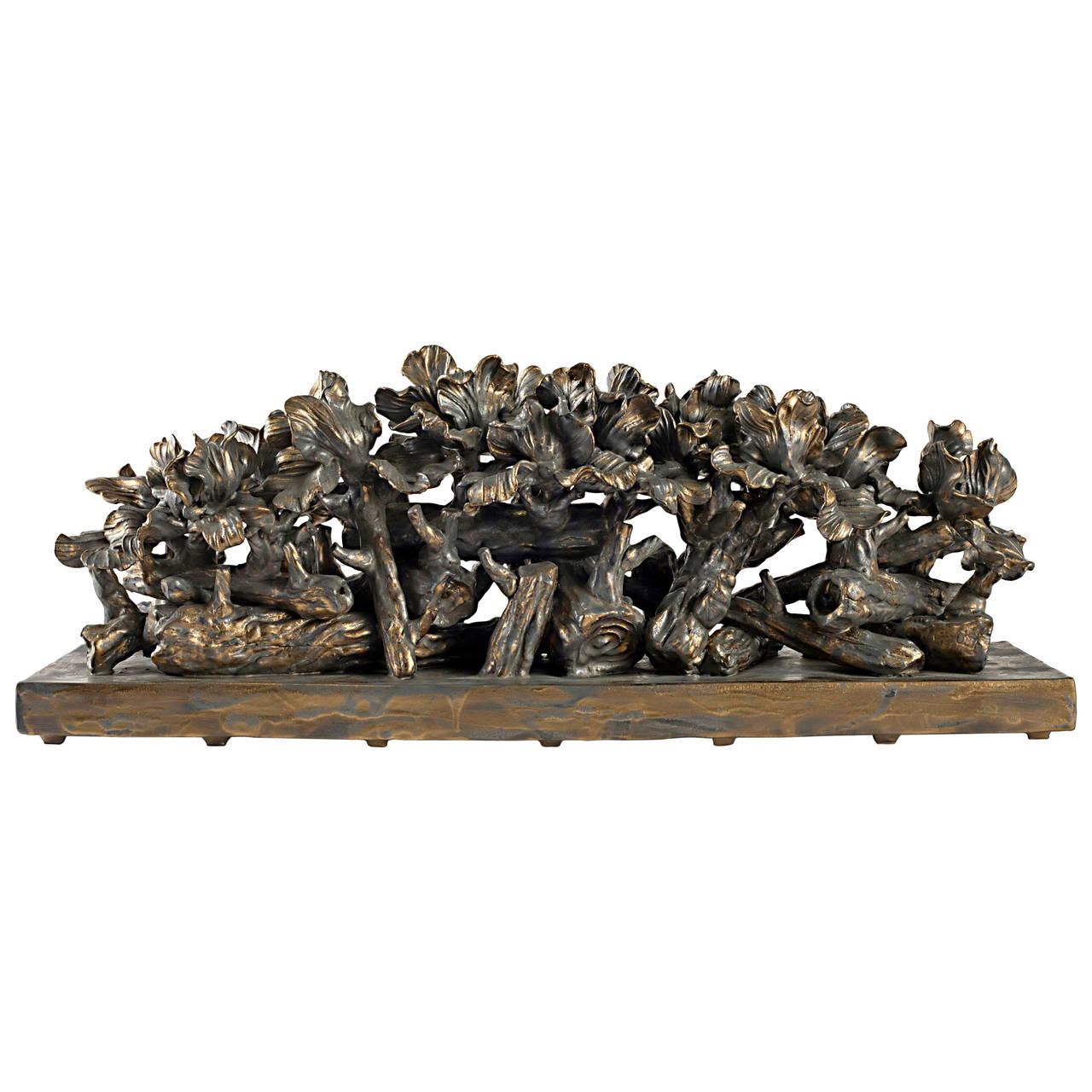 Matthew Solomon, Glazed Stoneware Floral Centerpiece, USA, 2014 In Excellent Condition For Sale In New York, NY